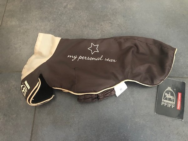Hondendek ''MY PERSONAL STAR''; bruin; maat  35 cm ruglengte