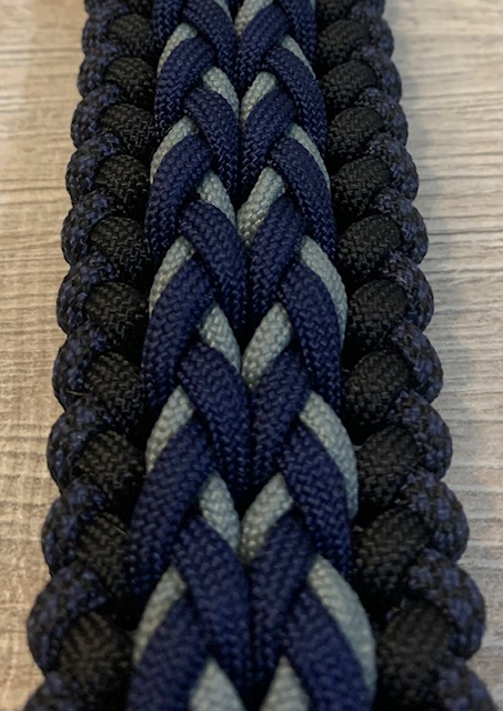 Paracord Halsband: Donker Blauw 43-46 cm