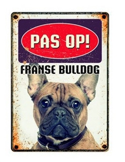 Waakbord Blik: Franse Bulldog