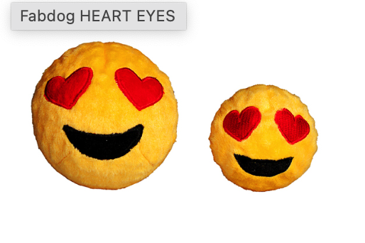 speelgoed: Fabdog heart Eyes Faball (Smiley hart)