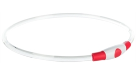 Trixie lichthalsband USB, TPU, rood, 40 of 65 cm nekomvang (verstelbaar)