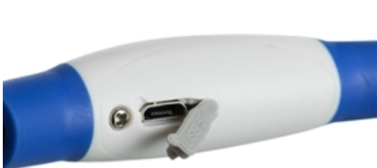 Trixie lichthalsband USB, TPU, blauw, 40 of 65 cm nekomvang (verstelbaar)